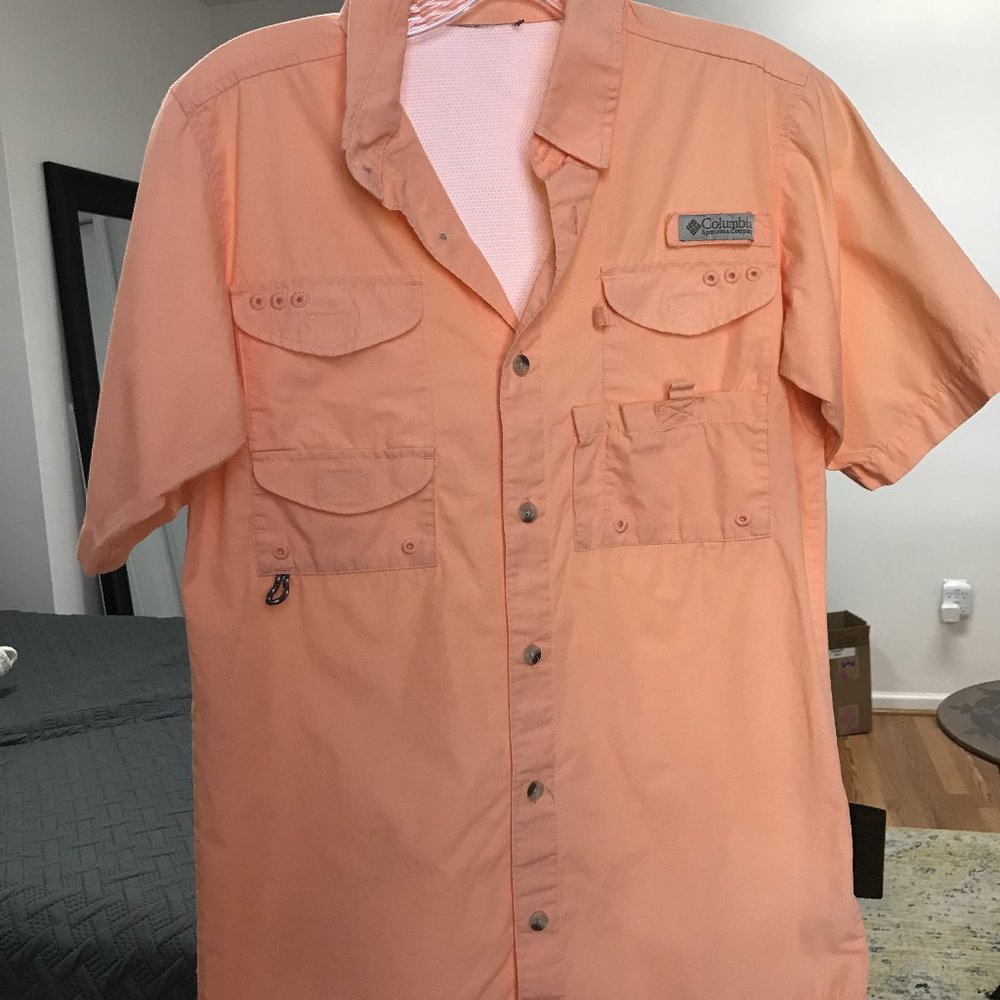 Columbia PFG Light Orange Men's Fishing Shirt